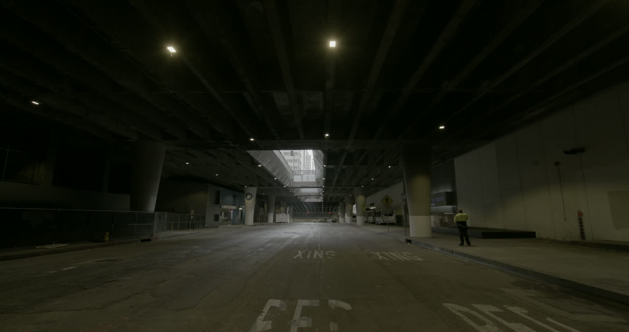 Freeway Underpass, Downtown — Day Tunnel